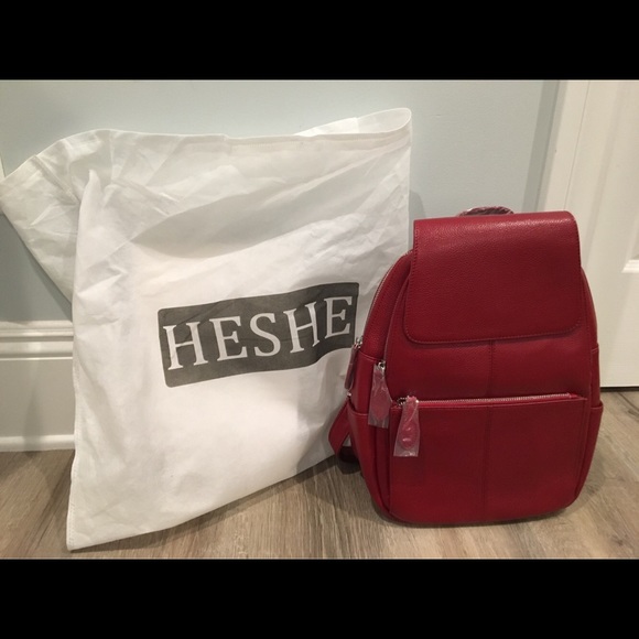 heshe leather backpack